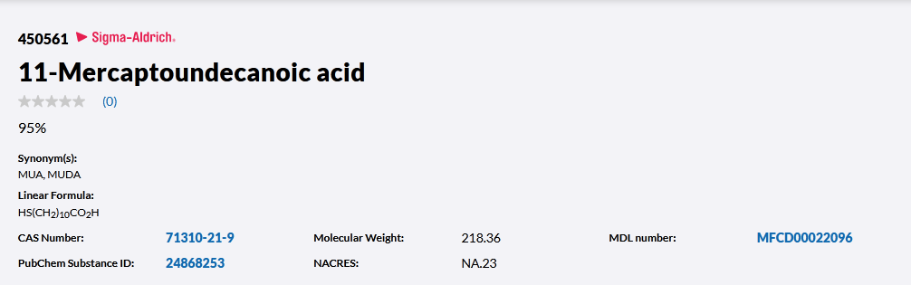 11-Mercaptoundecanoic acid