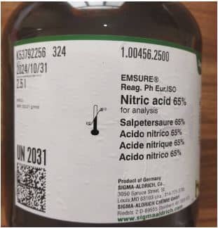 کاربردهای اسید نیتریک 65% کد مرک 100456 مرک